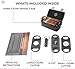 Mantello Cigars Travel Cigar Humidor Case - Cigar Case with 2 Ring, V-Cut & Punch Cutters - Waterproof & Airtight - Accessories Cigar Gifts for Men (5 Piece Set)