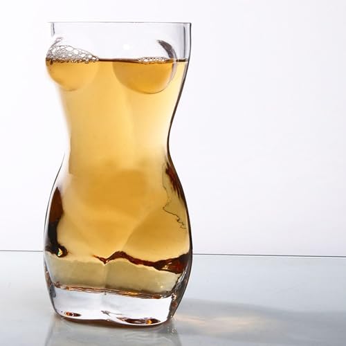 Diysupmkt Boccale da birra, sexy bicchiere da birra a forma di corpo, bicchieri da birra sexy bicchieri da vino per feste, casa, bar, forniture per uomini (donne)