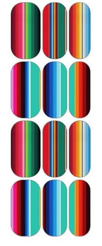 Serape Nail Decals Mexican Pride Nail Art Supplies I Love Mexico Serape Latina Nail Decal Viva Mexico Chicano Art Chola Nail Decoration Water Slides Hecho en Mexico Azteca Virgen de Guadalupe (3)