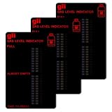 Lotsdonxia 3-Pack Magnetic Gas Bottle Level Indicators – Reusable LPG, Propane, Butane Tank Gauge, High-Accuracy LCD Display, Durable PET Design for Camping, BBQ & Outdoor Use