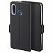 Produktbild HoneyCase für Handyhülle Motorola One Vision Hülle Moto P40 Hülle Premium Leder Flip Schutzhülle für Motorola One Vision/P40 Tasche, Schwarz