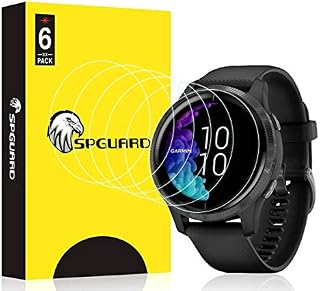 SPGUARD Screen Protector Compatible with Garmin Venu Screen Protector, (6 Pack) Anti-Bubble & Scratch-Resist Cover LiQuidSkin Films for Garmin Venu Smartwatch