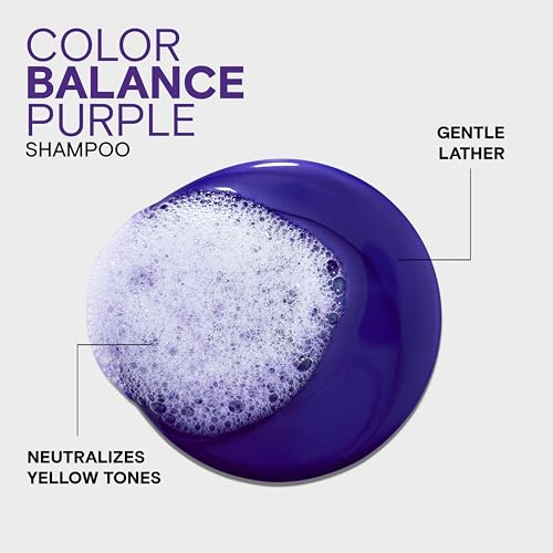 Image of Joico Color Balance Purple Shampoo | For Cool Blonde or Gray Hair | Eliminate Brassy Yellow Tones | Boost Color Vibrancy & Shine | UV Protection | With Rosehip Oil & Green Tea Extract