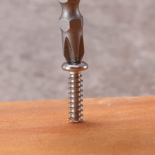 Sg Tzh PD-31084 #6 X 1/2 Inch Wood Screw 100Pcs 18-8 (304) Stainless Steel Pan Head Fast Self Tapping Drywall Screws thumb #6