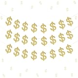 Wonmelody Dollar Bill Image Cupcake Toppers Dollar Birthday Decorations 100 Dollar Bill Birthday Banner Glitter Money Themed Party Decorations Dollar Sign Decorations for US Dollar Party Money Party