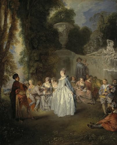 Image sur Toile Fêtes vénitiennes Watteau pour une chambre élégante