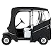 Classic Accessories Fairway Short Roof 2-Person Deluxe Golf Cart Enclosure, Black with Clear Windows