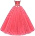 Likedpage Women's Sweetheart Ball Gown Tulle Quinceanera Dresses Prom Dress (US8, Ivory) … …
