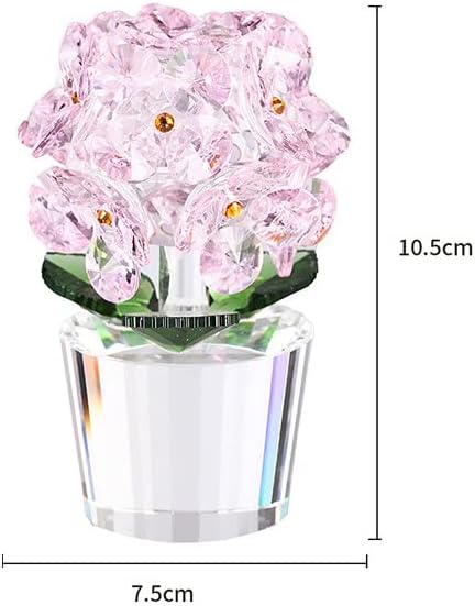 Flower Gift for Her, Birthday Gifts For Women, Artificial Crystal Flower Hydrangea Gift, Unique Love Gifts For Mom, Women, Mom Gift For Mothers Day, Anniversary, Valentines Gifts For Her (Pink)