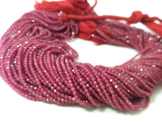 Spinelle rouge perles rondelles de qualité gemme pour colliers et bracelets de luxe faits main