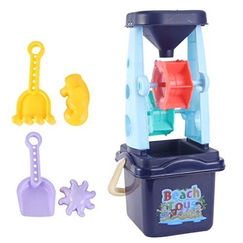 ORFOFE 5Pcs Parent Interactive Beach Sand Trolley Hourglass Shovel and Bucket for Fun Sand Play for Beach Activities and Creative Playtime