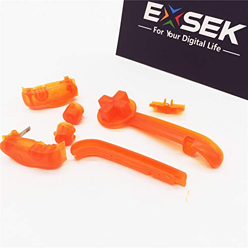 EXSEK Transparent Orange D Pads Power L R A B Buttons Repair Part