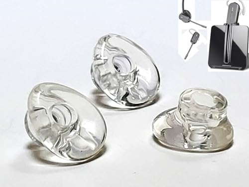 3 pcs medios auriculares de silicona claros para PLT miniatura 1