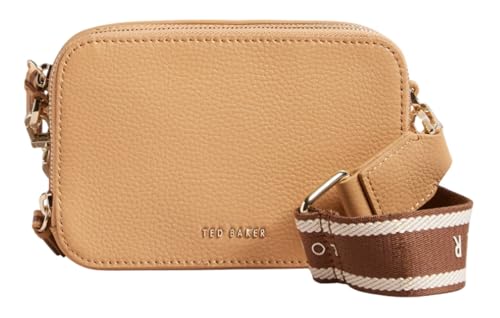 Bolso bandolera Ted Baker de cuero camel Stunna Mini con asa web para diario