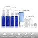 YICTEK Empty Travel Bottles Containers for Toiletries, TSA Approved Travel Size Toiletries Bottles Kit for Liquids Shampoo Conditioner Lotion, Carry-On Set for Women/Men (Cobalt blue)