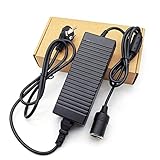 Oirtmiu AC to DC Converter AC-100V/240V to DC-12V 10A 120W(150W Peak) Car Cigarette Lighter Socket Power Adapter Transformer for Inflator, Car Refrigerator and Other Car Devices