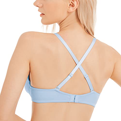 Image of Wingslove Women's Push Up Bra Deep V Plunge Underwire T-Shirt Bra Multiway 2 Cups Up
