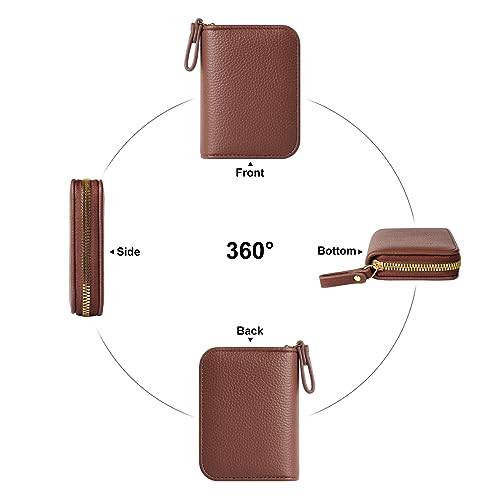 Image of Credit Card Wallet, RFID Card Case Wallet, Zipper Card Cases Holder for Men Women, RFID Blocking, KeyChain Wallet, Compact Size Card Organizer Case for Women