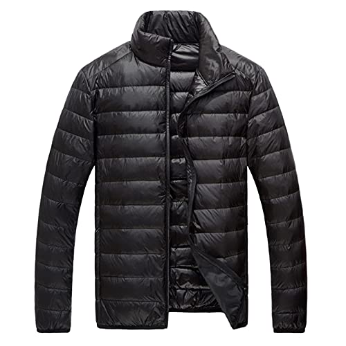 Manteau chaud pour homme coupe slim isolation thermique veste parka noire