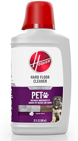 Hoover Paws & Claws Hard Surface Floor Cleaner, Concentrated Pet Cleaning Solution for FloorMate Machines, 32oz Formula, AH30429, White