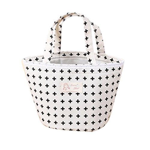 Bolsas de almuerzo,Termoaislado almuerzo caja nevera bolsa bolso Bento Bolsa almuerzo contenedor LMMVP (D, 21cm×17cm)