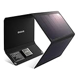RAVPower Solar Charger 28W Solar Panel with 3 USB Port Waterproof Foldable Camping Travel Charger Compatible iPhone Xs XS Max XR X 8 7 Plus, iPad, Galaxy S9 S8 Edge Plus, Note, LG, Nexus and More