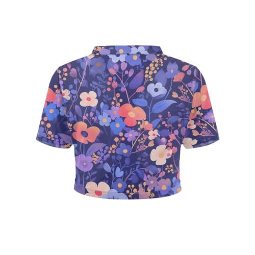 Image of Womens Short Sleeve Cardigans Lightweight Summer Cardigan Trendy Bolero Shrug Cute Floral Cardigan Sheer Bolero