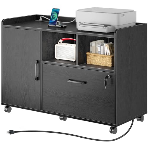 Rolanstar FC008-WBK100-RR File Cabinet With Charging Station cover