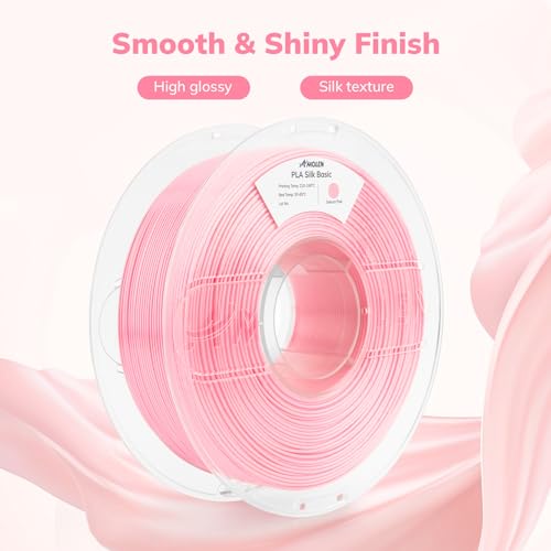 Image of AMOLEN PLA Filament 1.75mm Silk Shiny Sakura Pink, 3D Printer Filament 1.75mm for 3D Printing 1kg(2.2lbs) Spool Compatible with Most FDM Printer