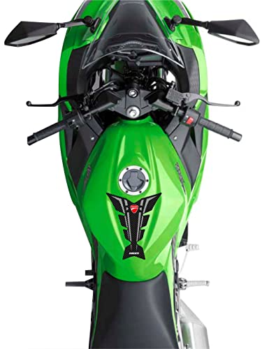 Image of 3D Embossed Bike Racing Tank Pad /Tank Sticker with SIDEPADS for Brand Specific Bikes Pack of 3 (BKTPSIDVAR) (DUcCATI)