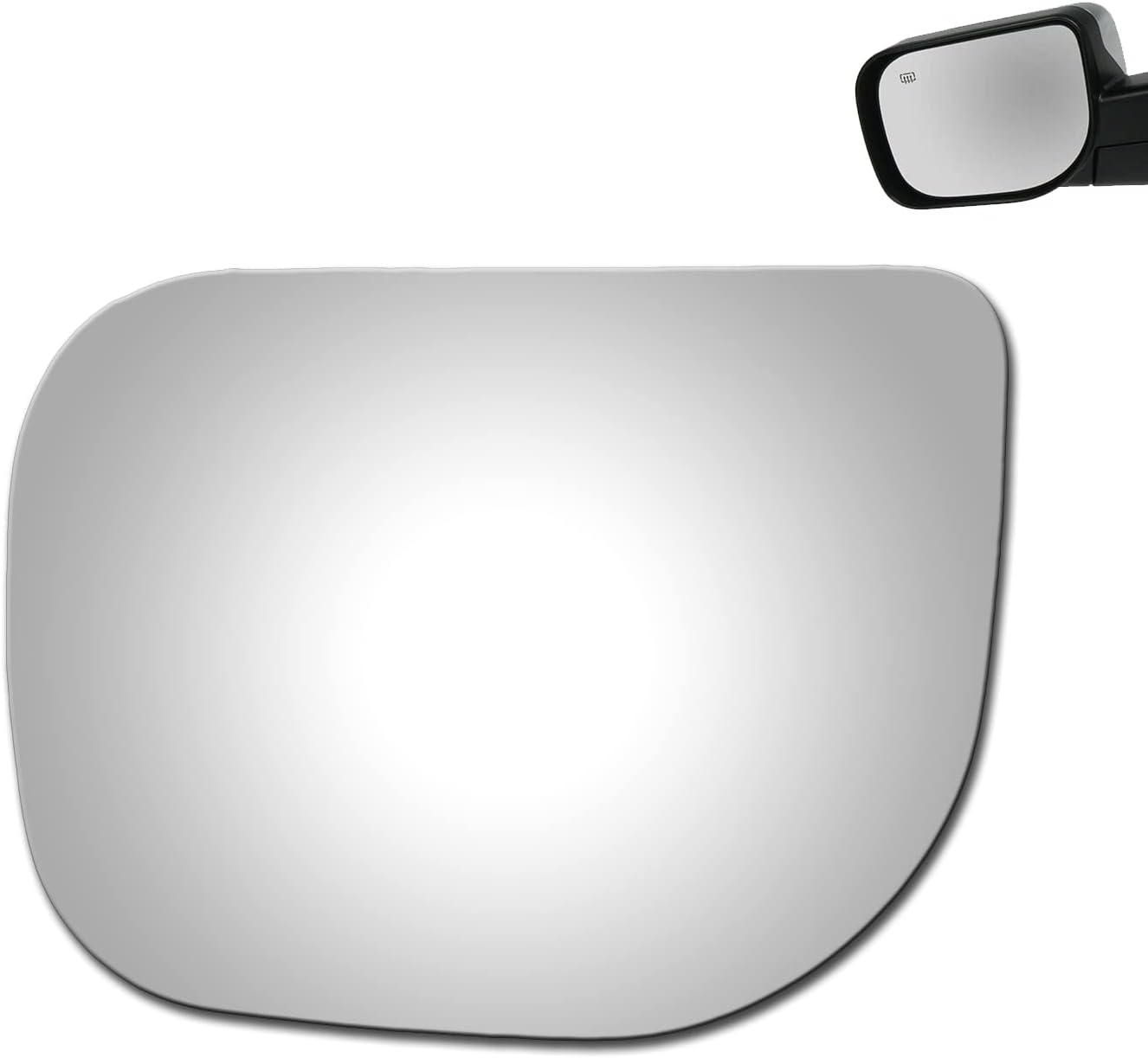 Mirror Glass for NISSAN TITAN (2004-2008), ARMADA (2005-2009), PATHFINDER (2004) - Driver Side Left Flat Replacement Glass with Adhesive