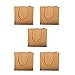 Lot de 5 sacs fourre-tout réutilisables en toile de jute naturelle de 18,1 L (taille M : 30,5 x 29 x 20 cm)