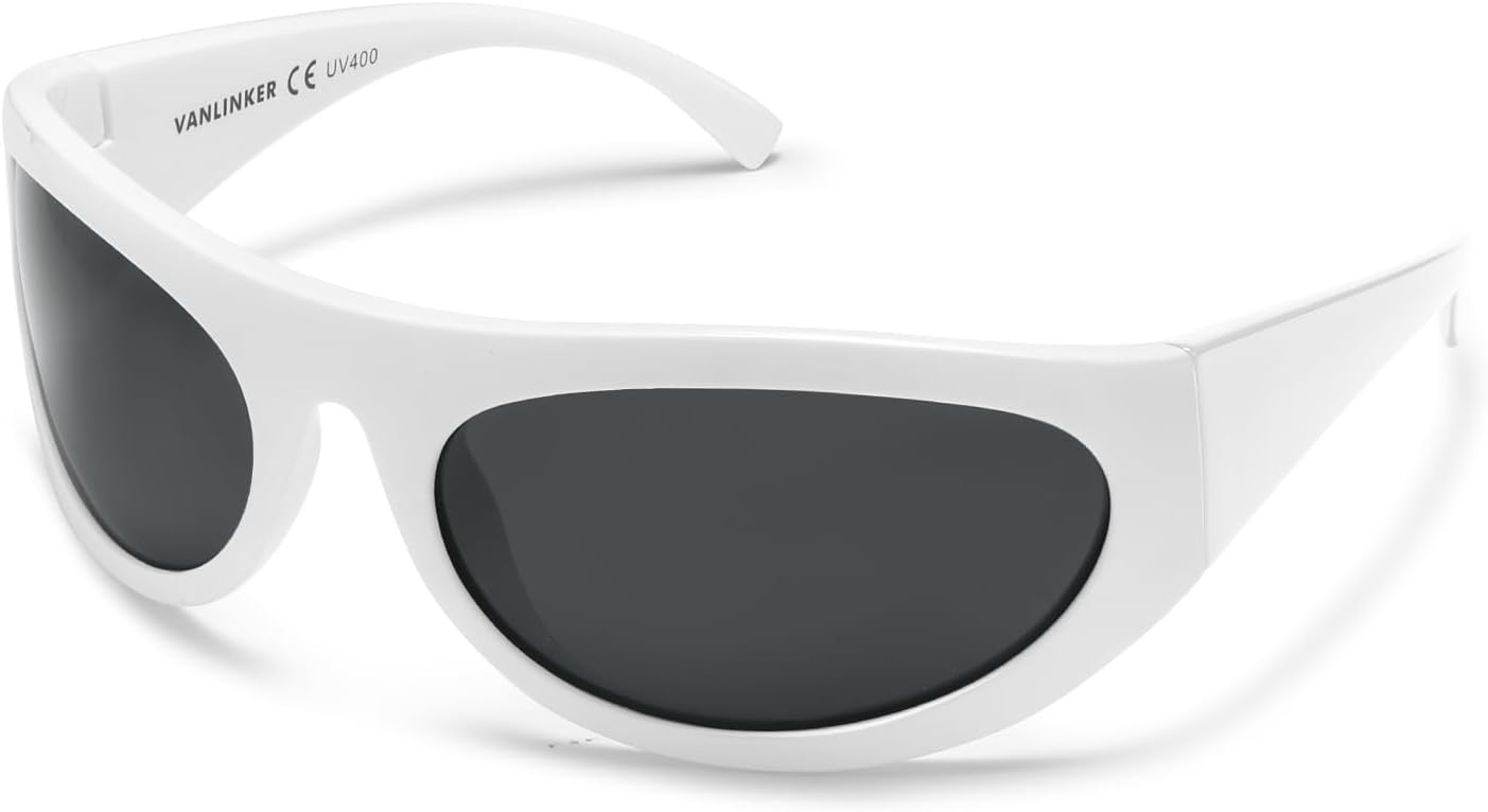VANLINKER Polarized Wrap Around Sunglasses for Women Men Trendy Sporty Style Oversized Shield Frame VL9814