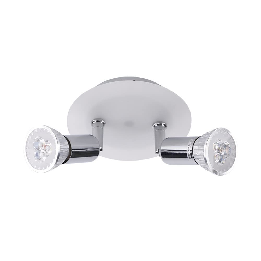Plafonnier LED rotatif pour cuisine et salon plafonnier moderne chrome 2 spots