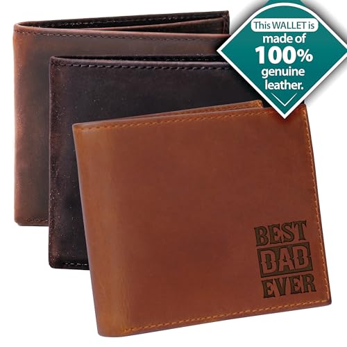 Custom Christmas Gifts for Dad from Daughter Son, Best Dad Ever Custom Wallet, Personalized Dad Birthday Gifts, Customizable Wallets for Dad Husband Men, Father's Day Gifts for Dads3