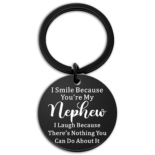 Davrock Nephew Gifts From Auntie Funny Keychain Gifts For Nephew Adult Unique Birthday...