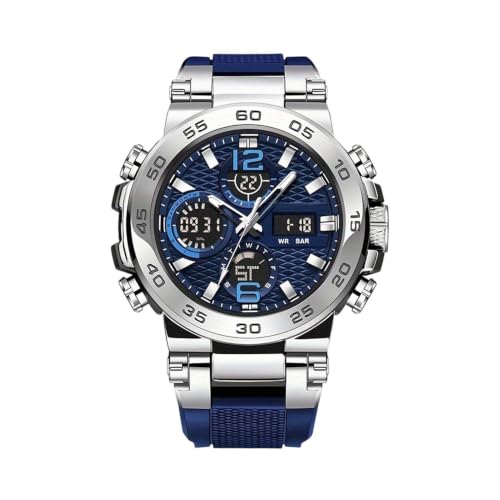 Montre étanche double affichage avec cadran analogique et numérique