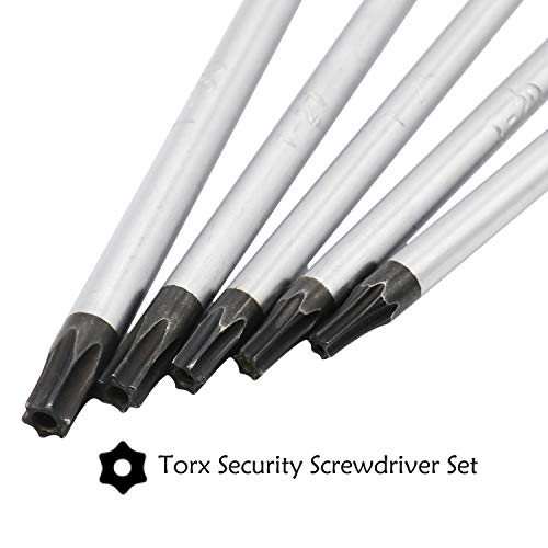 T15 T20 T25 T27 T30 Torx Screwdriver Set, 6Inch Magnetic Torx Driver Star Bit Screwdrivers For Computer Repairing, Automobile Tools And Home Appliances,5-Piece #TOP1