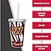Rico Industries NFL Football Washington Commanders Zebra Stripes 16oz Personalized Team Colored Glitter Travel Tumbler - Reusable Straw Included