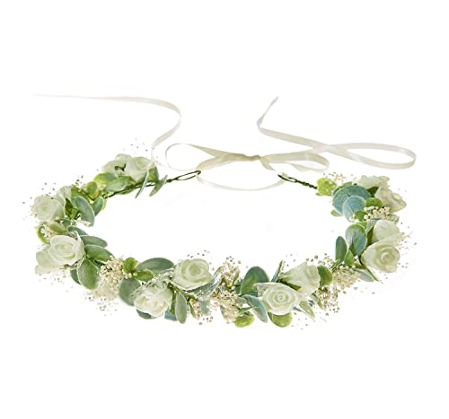 Goledwedy Getrocknete Blumenkranz Haare Schleierkraut Eukalyptus Hochzeit...