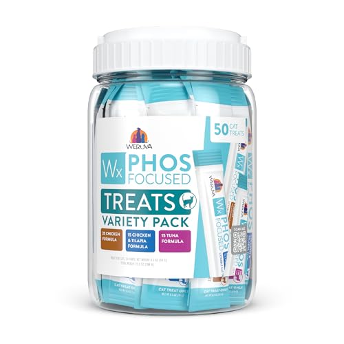 Weruva Wx Phos Focused Lickable Cat Treat Variety Pack 0.5oz Tube Pack of 50