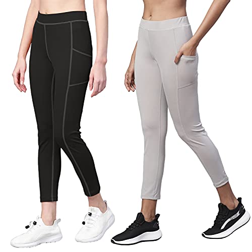 Image of CHKOKKO Women's High Rise Yoga Track Pants Stretchable Sports Tight