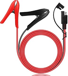 XMSJSIY 14AWG Alligator Clip to SAE Connector Cable,SAE Quick Release Adapter to Battery Alligator Crocodile Clip Extension Cable for Solar Panel Cars Motorcycles Battery Charger 12-24V - 1M