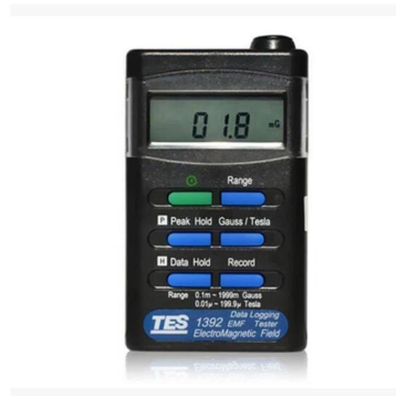 TES-1392 EMF Tester ElectroMagnetic Field Tester Display Micro Tesla&Milli Gauss in The Same Tester Data Hold Peak Hold Function