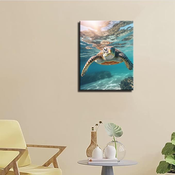 Juego De 2 Adornos De Tortuga Marina Para Arbol De Navidad