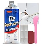 Shower Tray Repair Kit, Bath repair kit White, Ceramic Tile repair kit, Bathtub and Sink Kit for Repairing Scratches, Dents and Holes on Bathtub, Tiled Floor, Sink, Toilet, Bath Enamel Paint