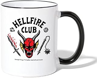 Spreadshirt® Stranger Things Official Hellfire Club Logo Two-Tone Mug, White/Black
