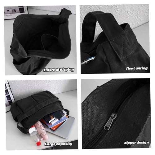 NASSMOSSE Sac messager pour hommes et femmes, sac à bandoulière en toile avec bandoulière réglable, grand corps croisé décontracté pour le travail universitaire, le shopping, les voyages quotidiens – vue 5