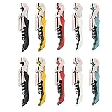 4 Packs Professional Waiter Corkscrew Wine Openers Set,Upgraded With Heavy Duty Stainless Steel Hinges Wine Key for Restaurant Waiters, Sommelier, Bartenders (Multi-color 10 Packs)