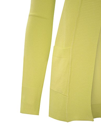 Image of Cielo Women's Solid Basic Open Front Pockets Knit Sweater Cardigan